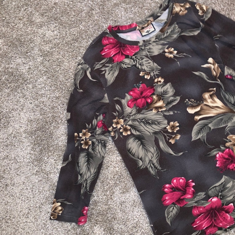 Caribbean Joe Womens Flower Top - Picture 4 of 8